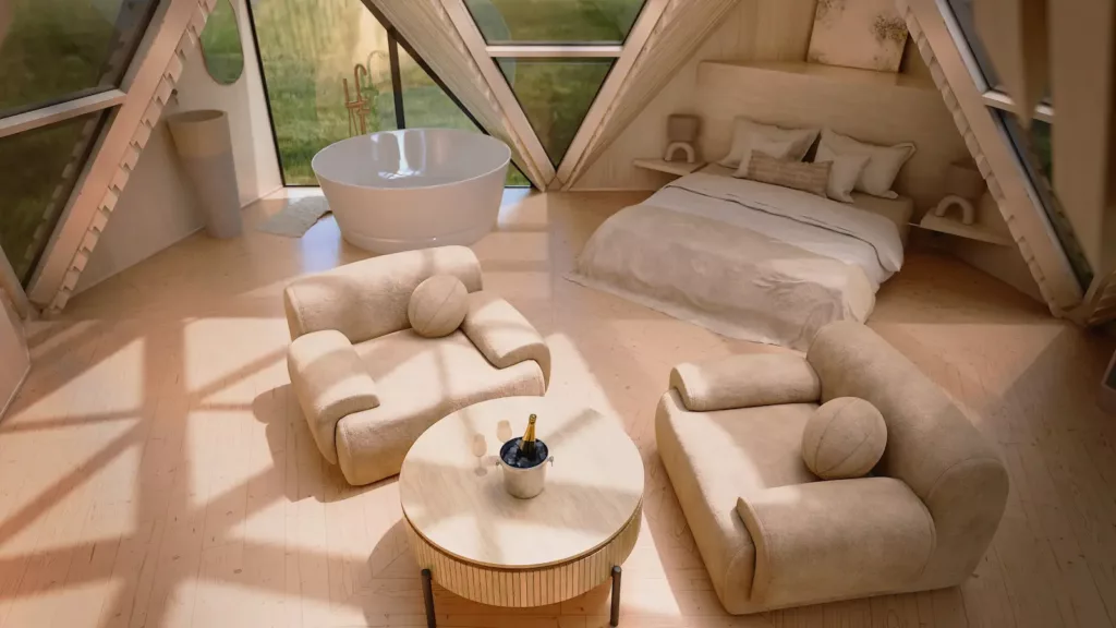 Ambiance cocon et romantique dans le lodge Étoile