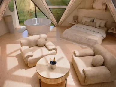 Ambiance cocon et romantique dans le lodge Étoile