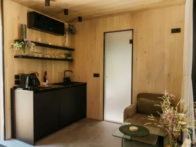Cuisine d'un lodge haut de gamme en Vendée, nuit insolite en Pays de la Loire